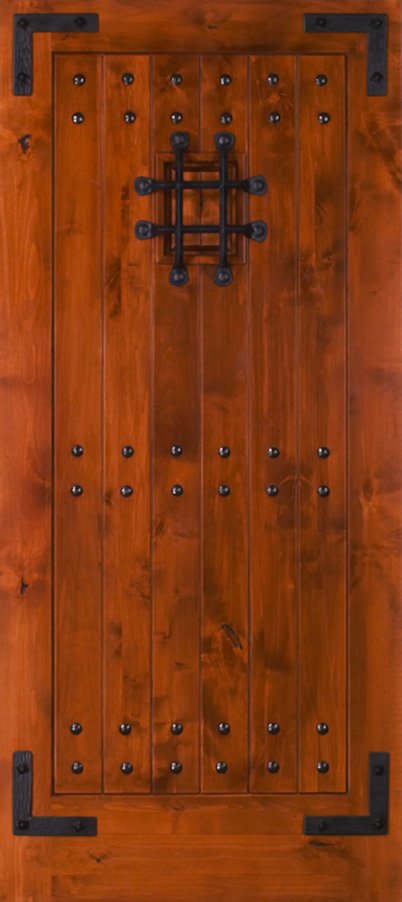 knotty alder wood door